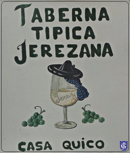 Rotulo Tabena Tipica Jerezana en Jerez