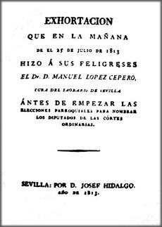 Exhortación del 25 07 1813